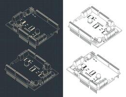 DC and Stepper motor shield for Arduino vector