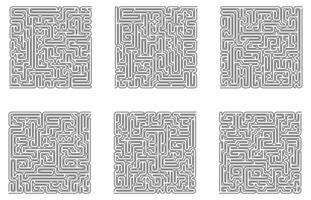 Abstract maze game collection for Cnc. laser cutting or kdp vector