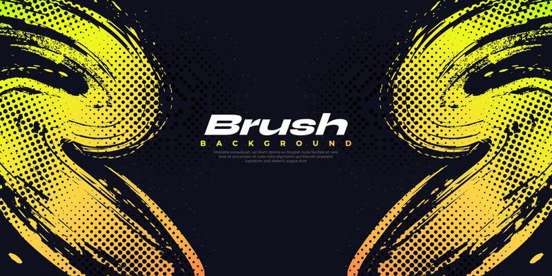 Abstract Sports Background with Orange and Green Gradient Brushstrokes and Halftone Effect. Vibrant Grunge Background