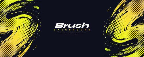 Abstract Sports Background with Orange and Green Gradient Brushstrokes and Halftone Effect. Vibrant Grunge Background vector