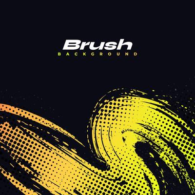 Abstract Sports Background with Orange and Green Gradient Brushstrokes and Halftone Effect. Vibrant Grunge Background