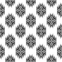 Black and white ethnic geometric seamless pattern, geometric kilim traditional ornament backdrop pattern, Textile print pattern design illustration allover repeat background vector