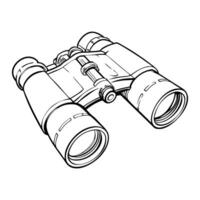 An elegant sketch of binoculars, inviting exploration and the discovery of distant shores. vector