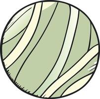 Light green beach ball in a minimalist illustration. vector