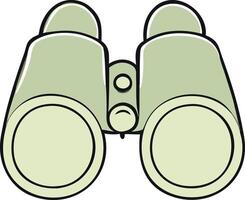 Minimalist illustration of binoculars with soft shadows. vector