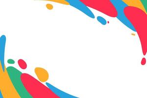 Flat colorful liquid shapes abstract background vector
