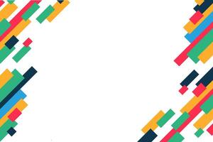 Abstract background with colorful geometric square shapes in the corners. Modern geometric background vector