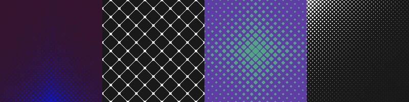 Halftone square pattern set vector