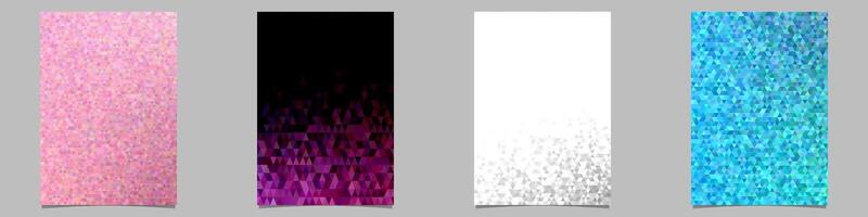 Abstract triangle polygon brochure background collection vector