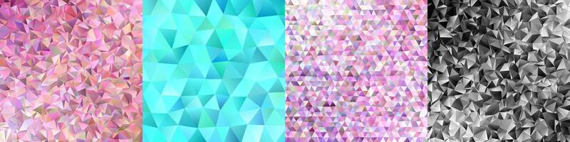 Chaotic triangle polygon background collection vector