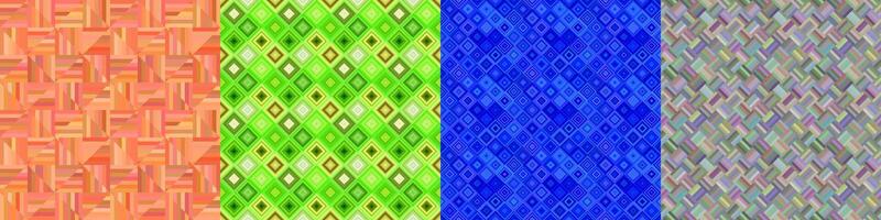 Seamless color geometric pattern set vector