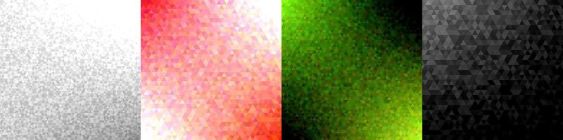 Abstract triangle polygon background set vector
