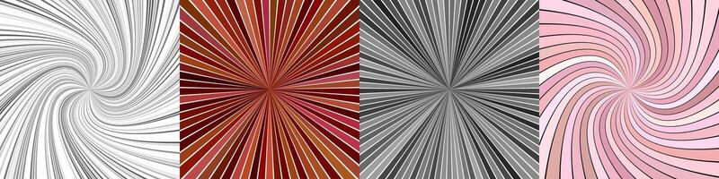 Abstract geometric ray burst background set vector