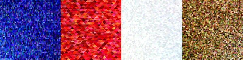 Abstract triangle polygon background set vector