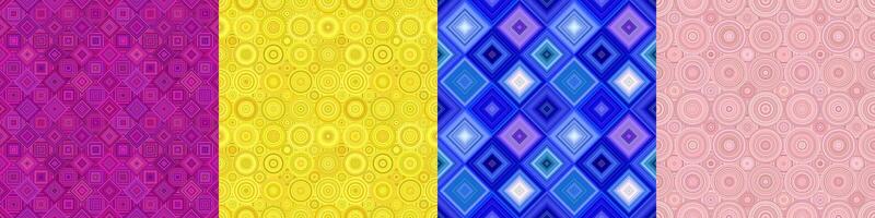 Seamless color geometric pattern set vector
