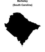 Berkeley County, South Carolina blank outline map vector