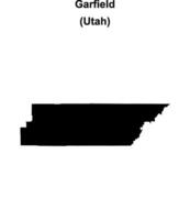Garfield County, Utah blank outline map vector