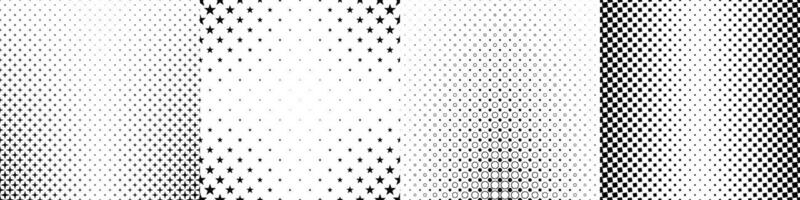 Monochrome geometrical pattern collection vector