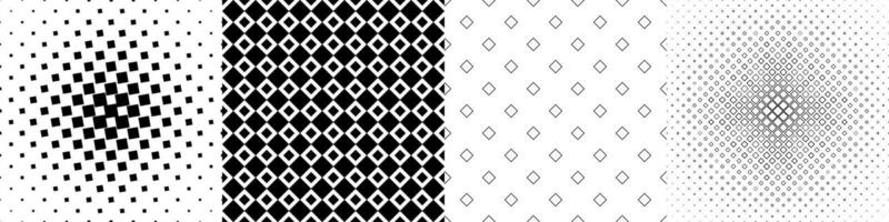 Monochrome geometrical pattern collection vector