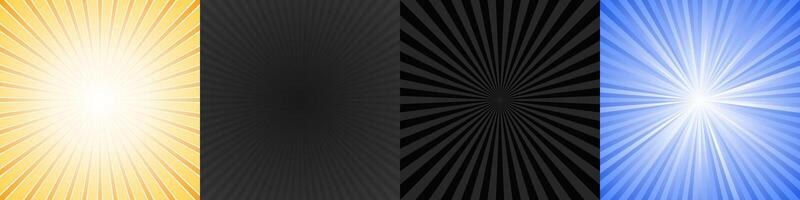Abstract ray burst background collection vector