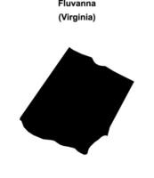 Fluvanna County, Virginia blank outline map vector