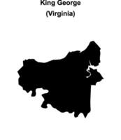 King George County, Virginia blank outline map vector