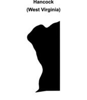 Hancock County, West Virginia blank outline map vector