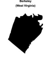 Berkeley County, West Virginia blank outline map vector