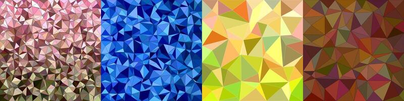 Abstract triangle polygon background collection vector
