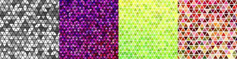 Abstract triangle polygon background set vector