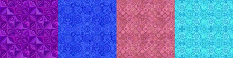 Seamless color geometric pattern set vector