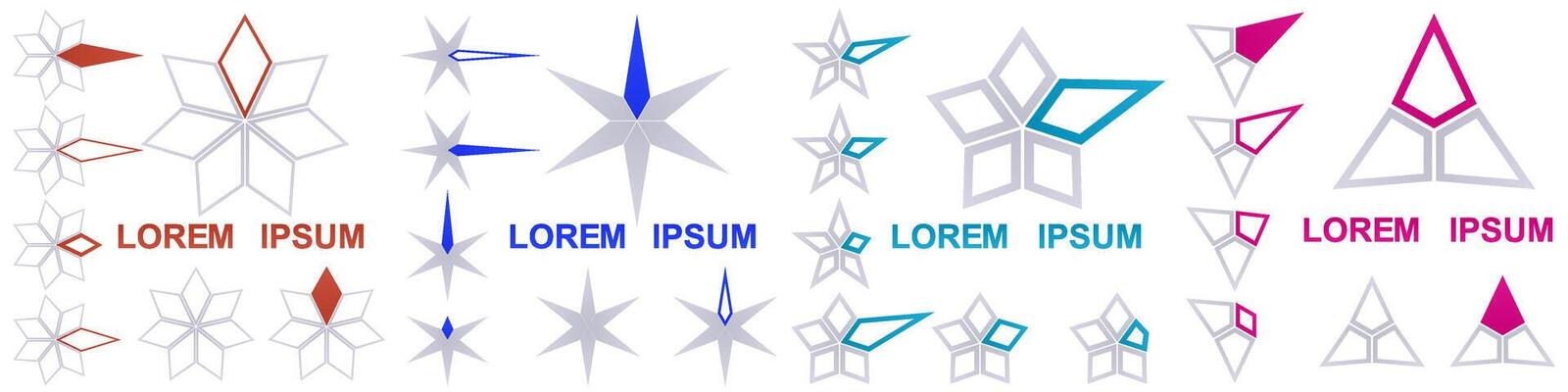 Geometrical logo design collection