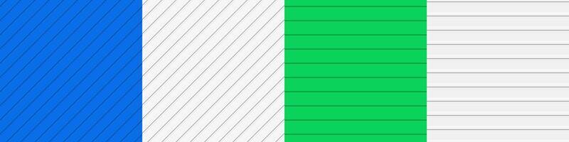 Seamless 3D stripe pattern set vector