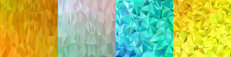 Abstract triangle polygon background collection vector