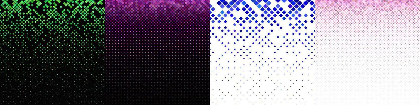 Abstract diagonal square pattern collection vector