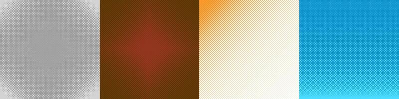 Abstract halftone pattern collection vector