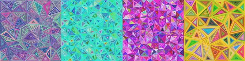 Abstract triangle polygon background set vector