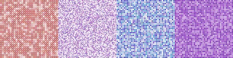 Abstract pixel mosaic background collection vector