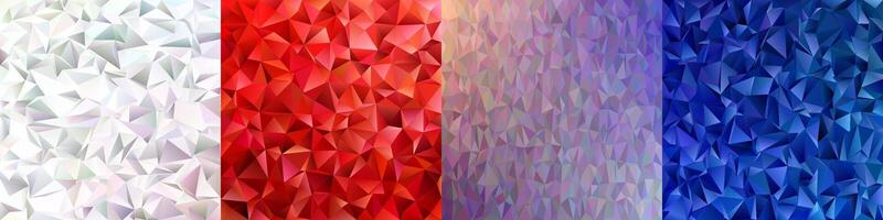 Abstract triangle polygon background collection vector
