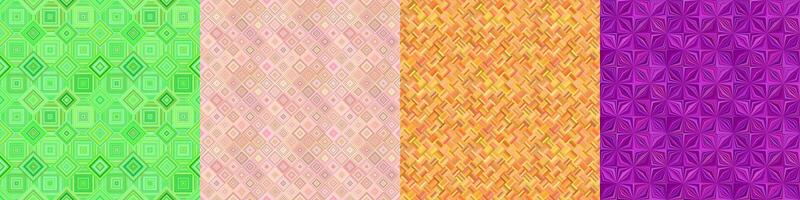 Seamless color geometric pattern set vector