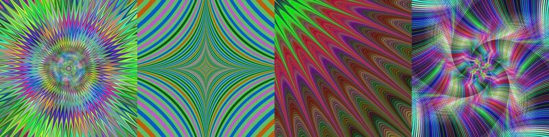 Abstract digital art background set vector