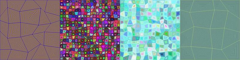 Abstract rectangle polygon background set vector