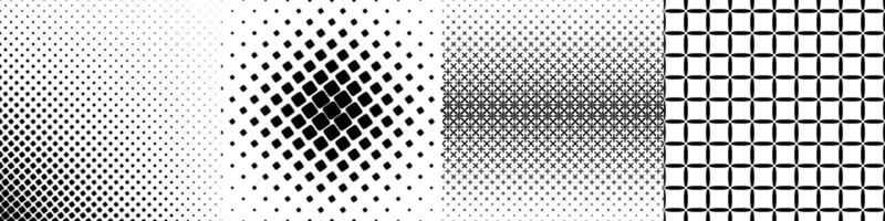 Monochrome geometrical pattern collection vector