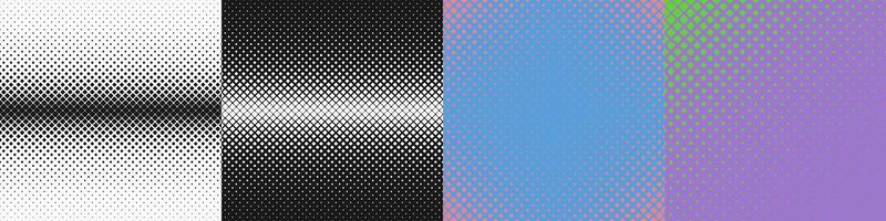 Halftone square pattern set vector