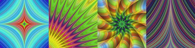 Abstract digital art background set vector