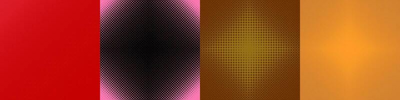 Abstract halftone pattern collection vector