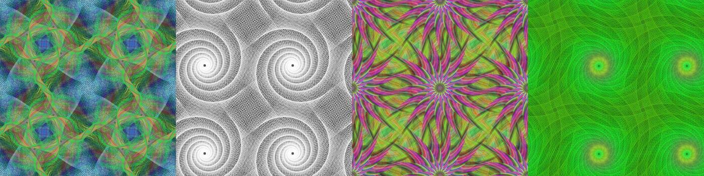 Seamless fractal pattern background collection vector