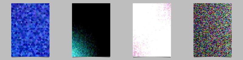 Abstract triangle polygon brochure background collection vector