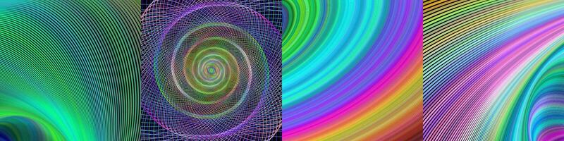 Abstract digital art background collection vector