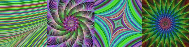 Abstract digital art background set vector